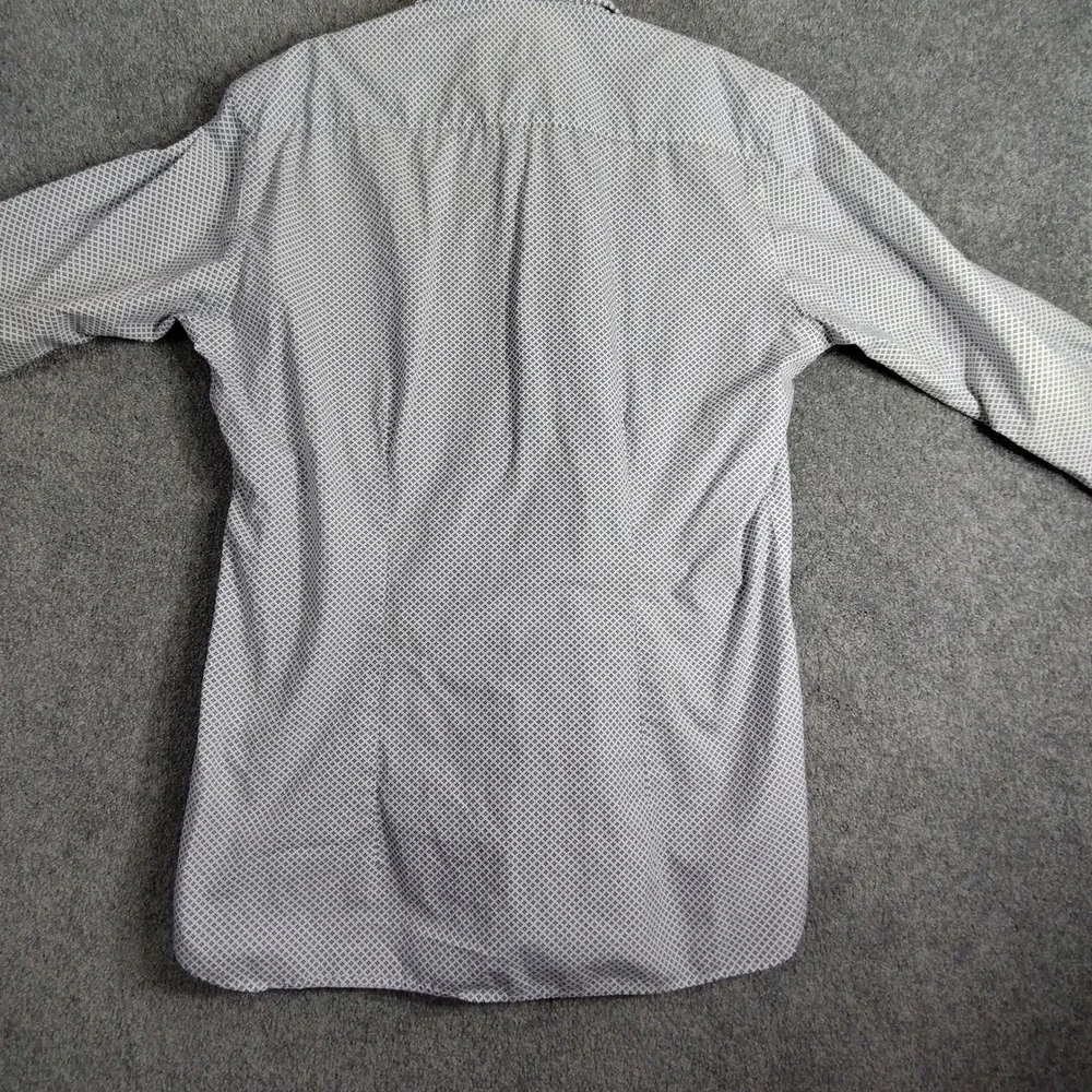 Ted Baker Endurance Dress Shirt Dotted Print Long Sleeve Blue 15.5 32/33